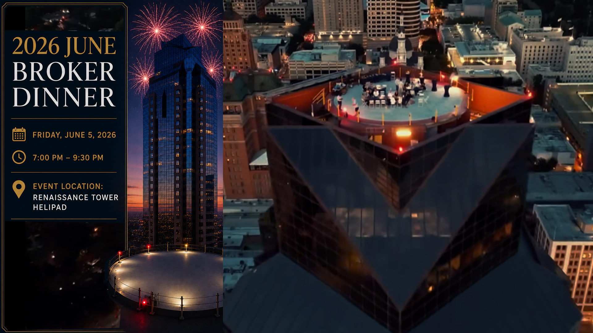 The ECP Brokers Helipad BBQ on the Top of the Renaissance Tower was Epic!